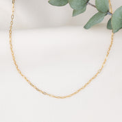 14K Gold Paperclip Chain 2.1mm