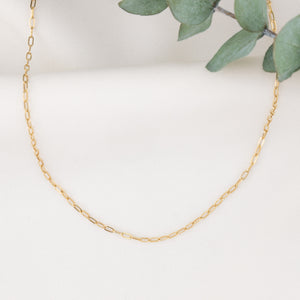 14K Gold Paperclip Chain 2.1mm