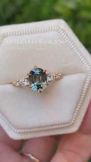 Estel Fleur Grand Ring, 1.71ct Green Sapphire