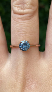 【一点物】ニナリング ・0.91ct・加熱モンタナ産ブルーサファイア・K14RG