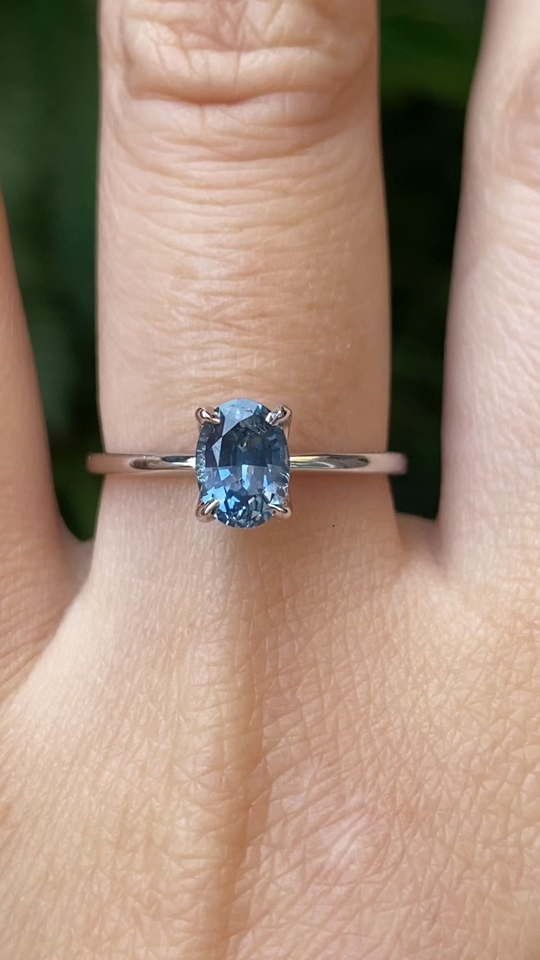 【即日配送】サラリング ・1.06ct・加熱モンタナ産ブルーサファイア・K14WG