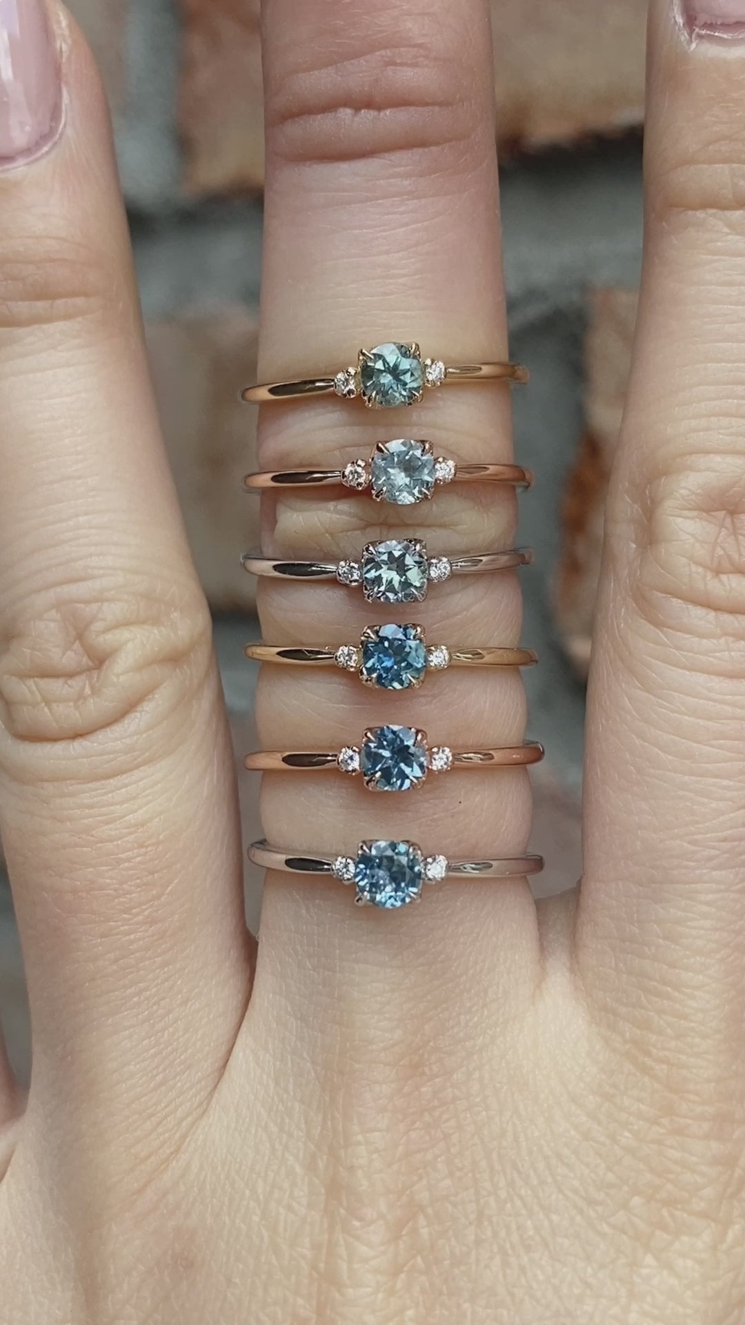 【即日配送】ソフィアリング ・0.30ct・モンタナ産ブルーグリーンサファイア・K14YG
