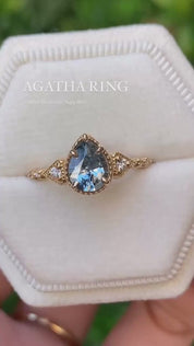 Agatha Ring, 0.91ct Blue Montana Sapphire