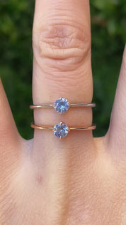 【即日配送】アリスリング ・0.30ct・加熱セイロン産ブルーサファイア・K14YG