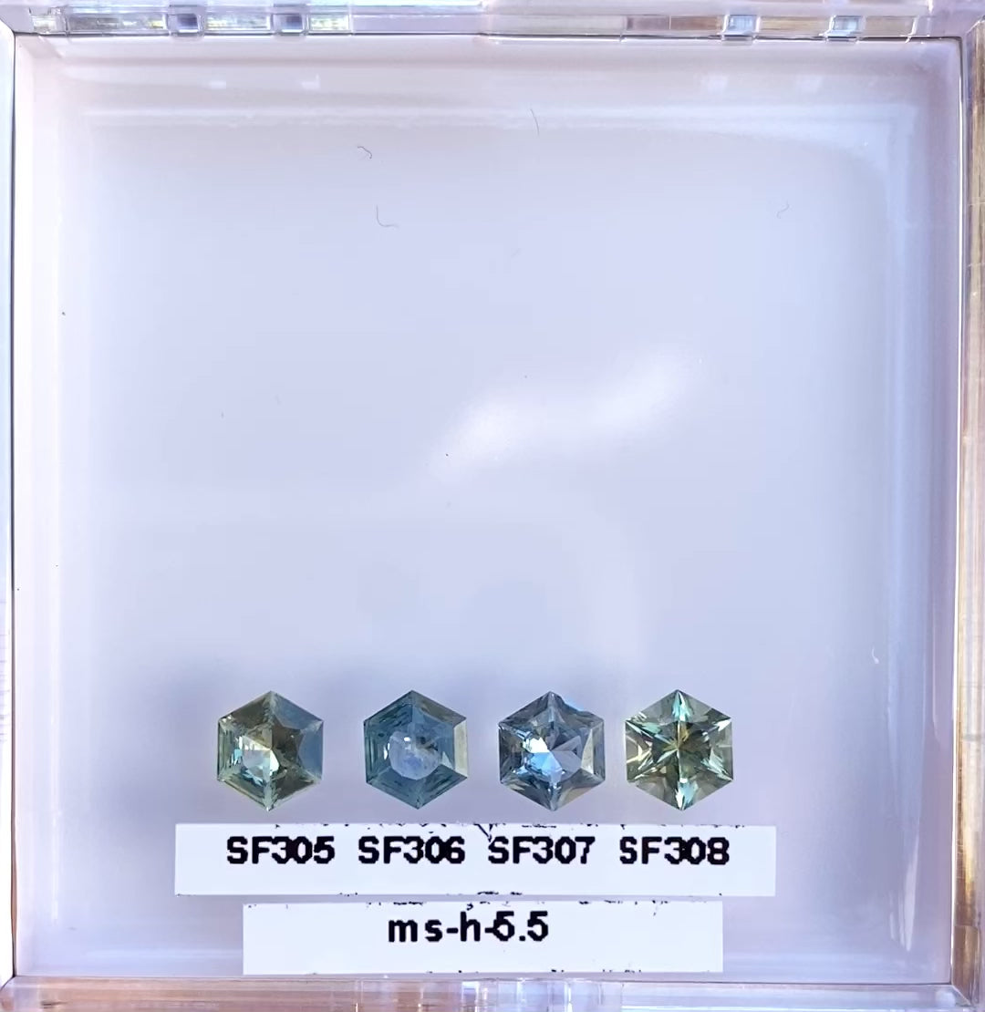 0.60-0.80ct Hexagon Montana Sapphire (5.5mm)