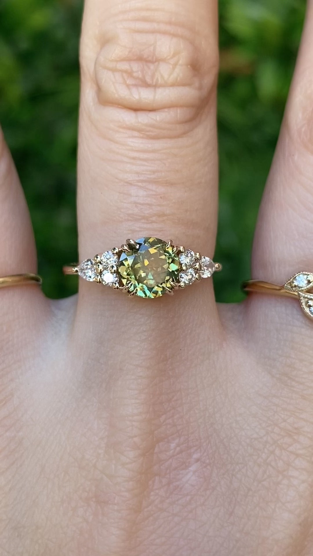 【即日配送】レミリング ・0.96ct・加熱モンタナ産ティールブルーサファイア・K14YG