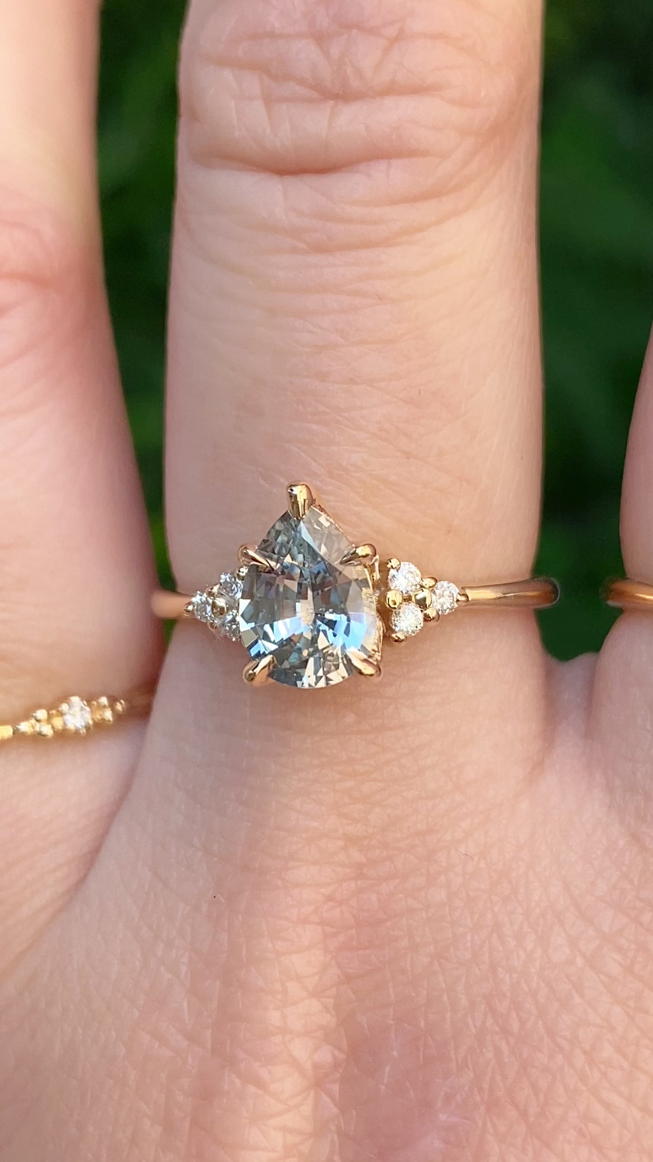 Teresa Ring 1.27ct Light Blue Madagascar Sapphire, 14k Yellow Gold (One of a kind)