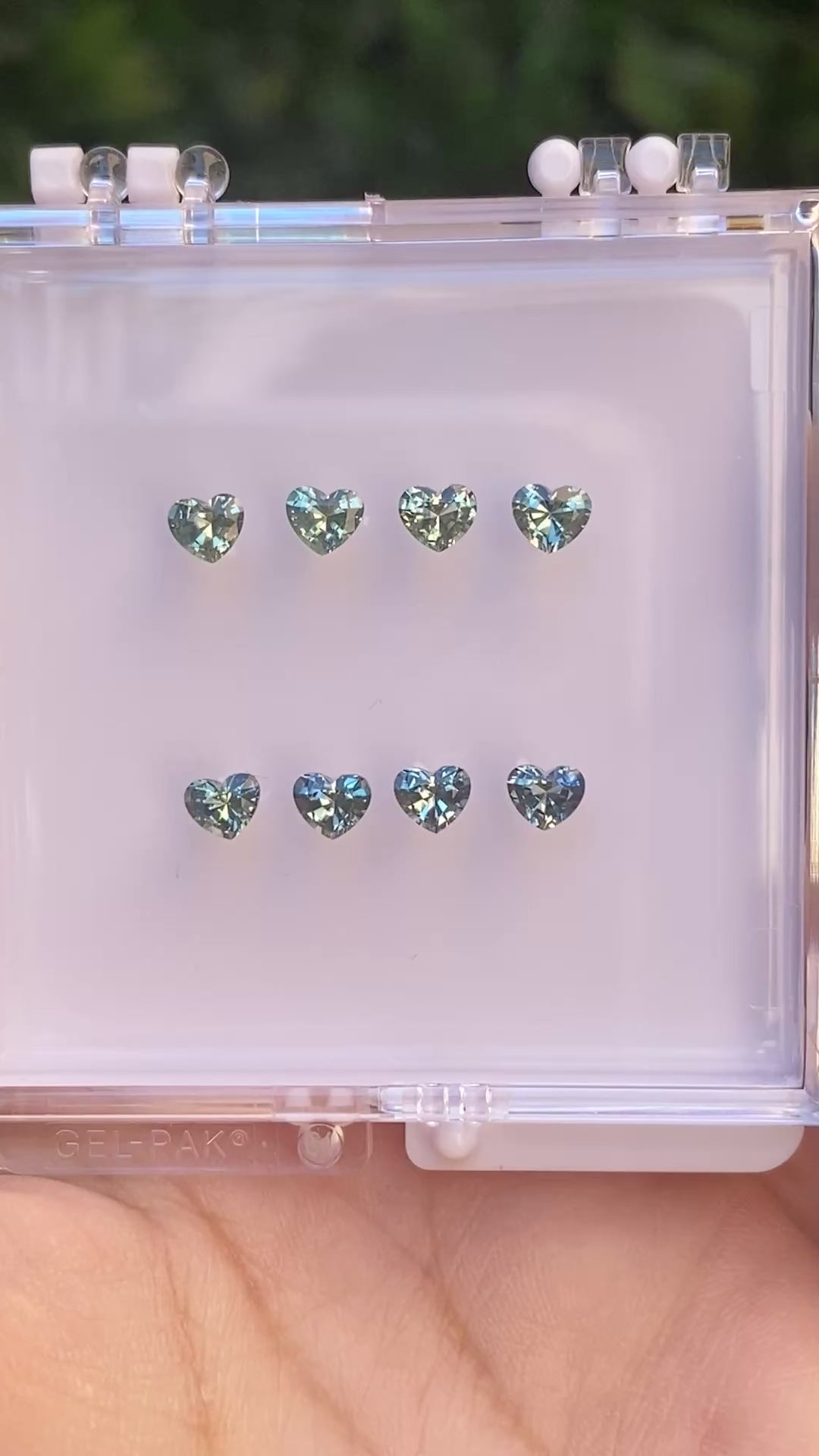 0.30ct Calibrated Heart Madagascar Green, Blue Green Sapphire (4.5mm)