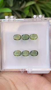 Agatha Ring, 1.00ct Oval Rose Cut Green Sapphire