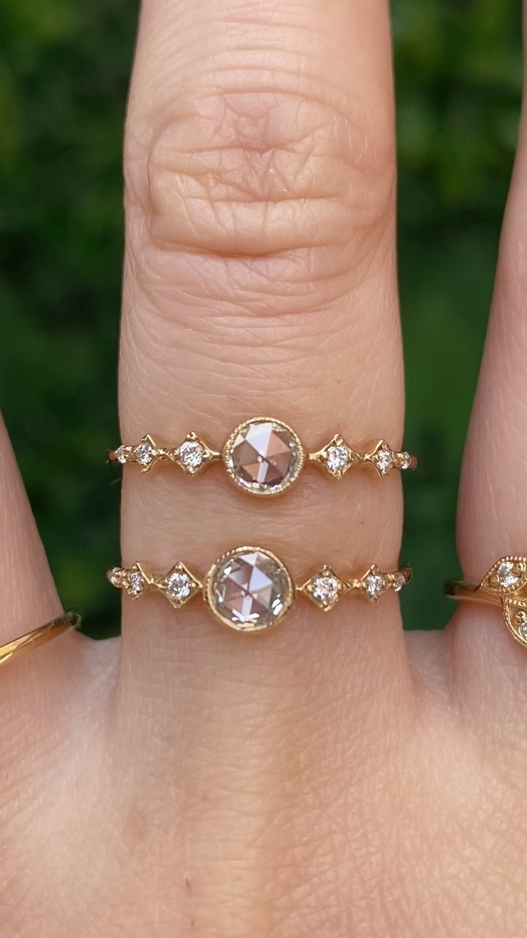 セレステリング　ローズカットダイヤモンド　0.16ct-0.30ct