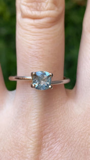 0.9ct Cushion Cut Light Blue Montana Sapphire SF028