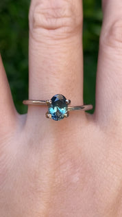 1.16ct Oval Cut Teal Blue Montana Sapphire SO712