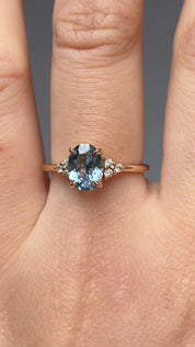 Teresa Ring 1.34ct Blue Montana Sapphire, 14k Yellow Gold (One of a kind)