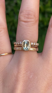 Riley Ring, 1.10ct Light Green Montana Sapphire