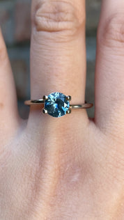 1.19ct Round Cut Teal Blue Montana Sapphire SR283