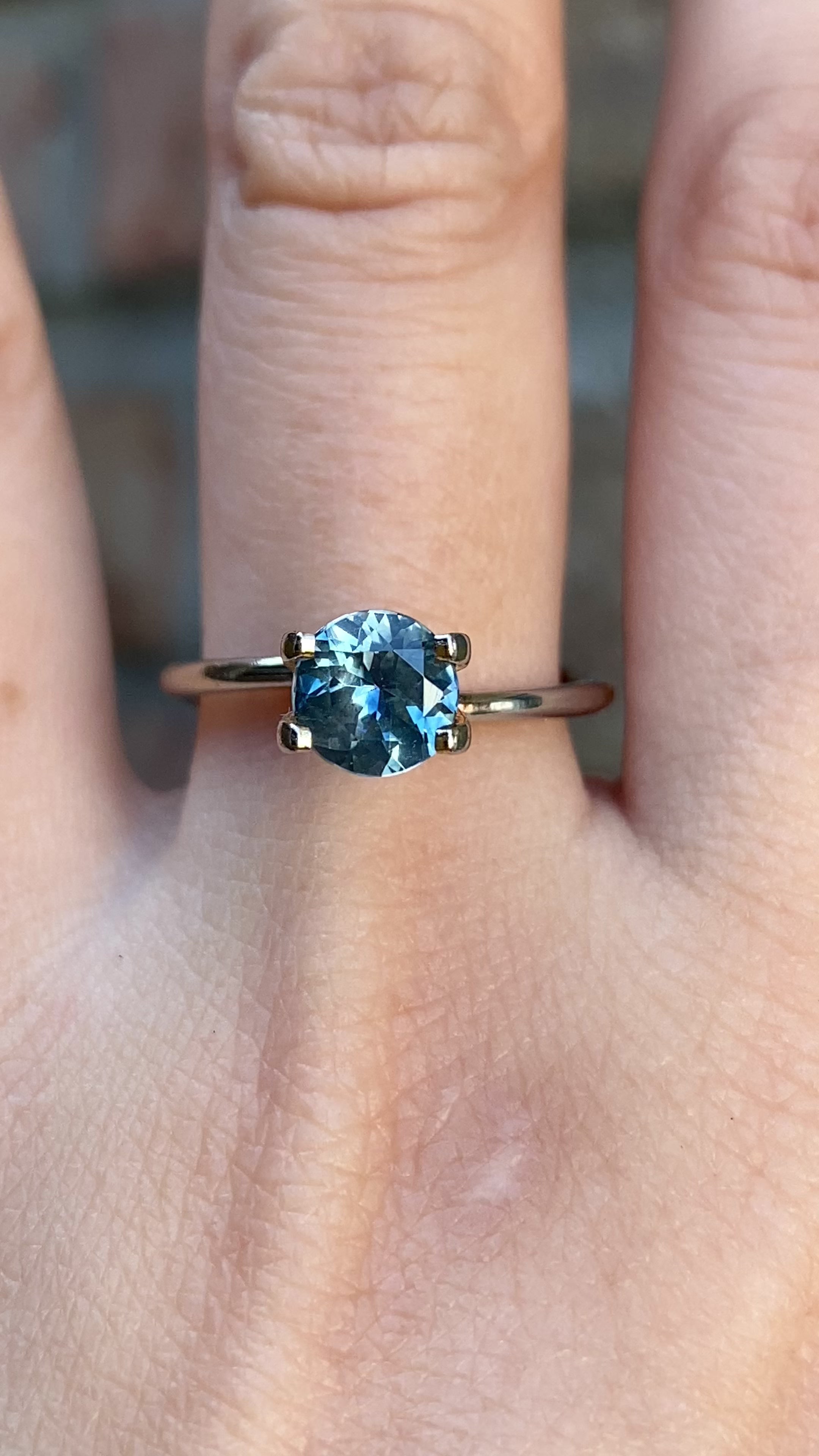 1.19ct Round Cut Teal Blue Montana Sapphire SR283