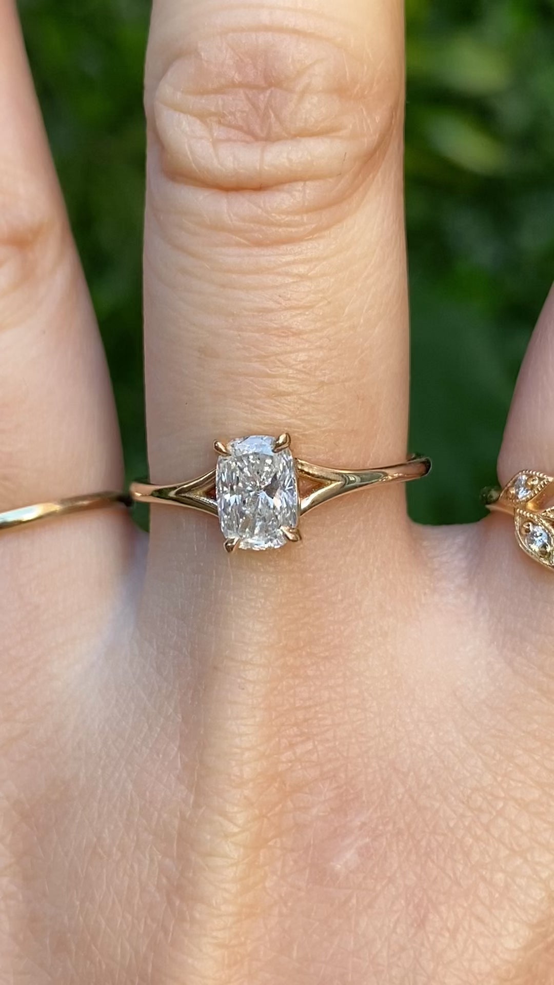 Kylie Ring, 1.00ct Cushion Lab Diamond