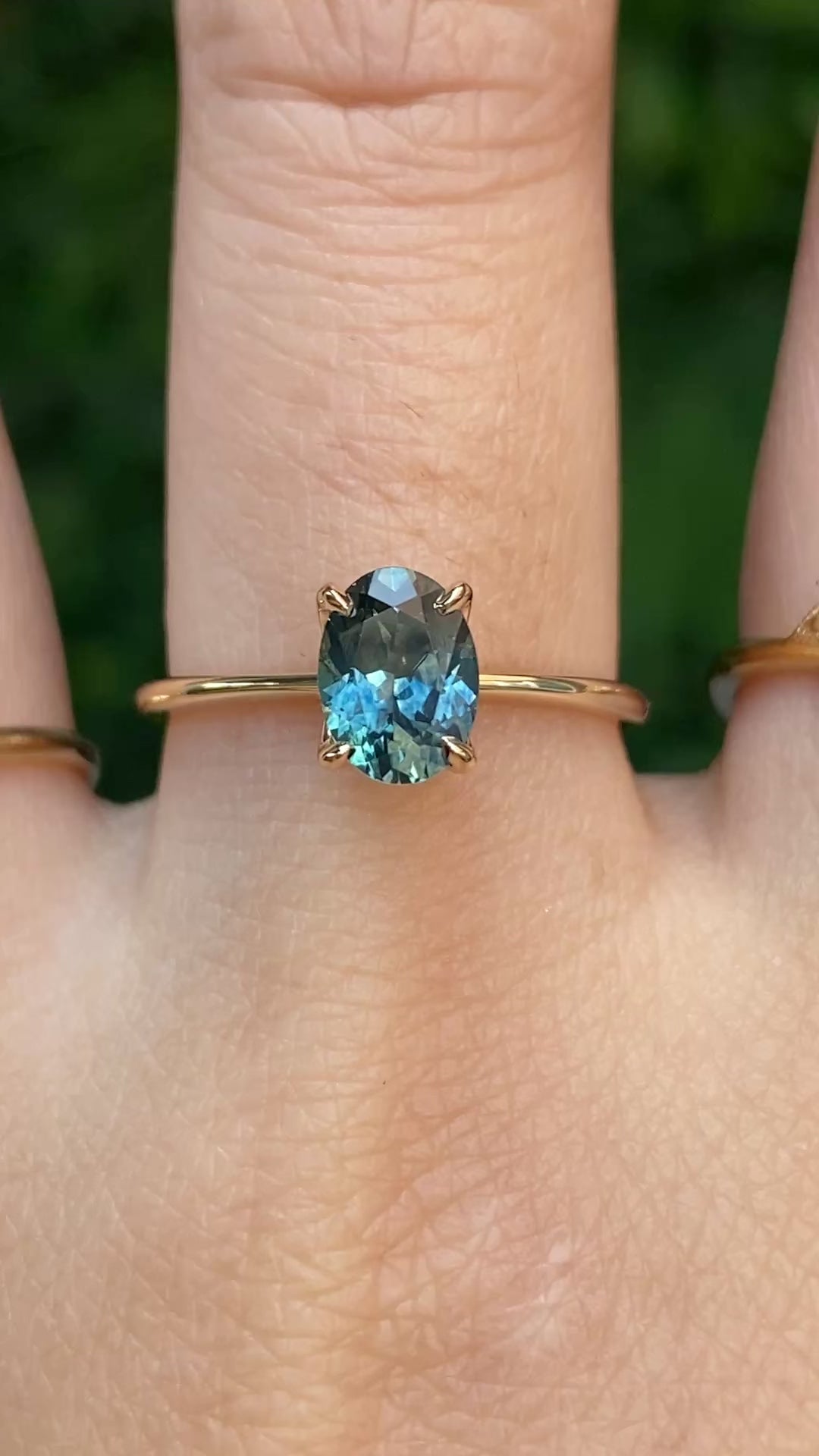 【一点物】サラリング ・1.21ct・加熱モンタナ産ブルーサファイア・K14YG