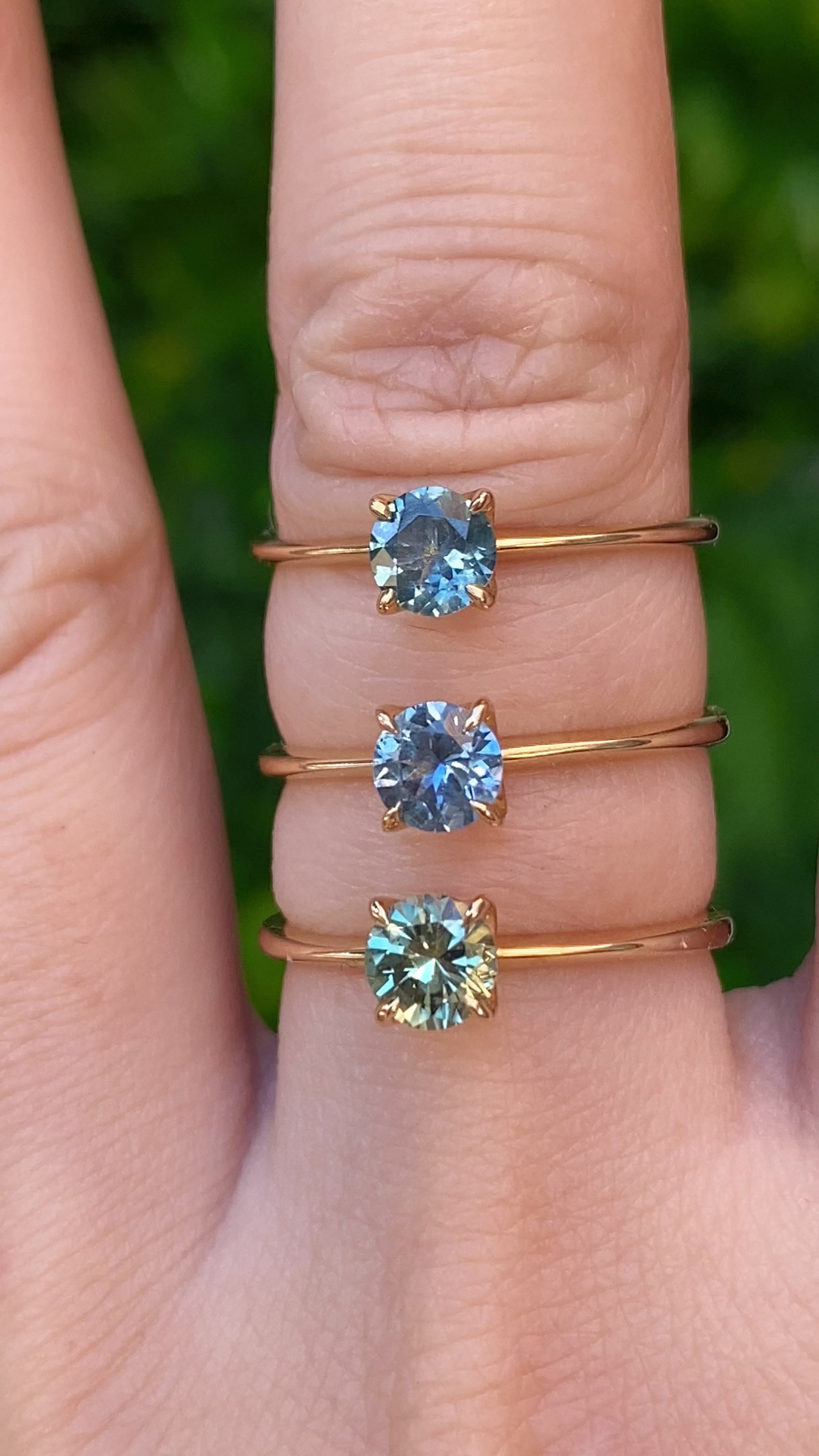 【即日配送】サラリング ・0.50ct・モンタナ産グリーンイエローサファイア・K14YG