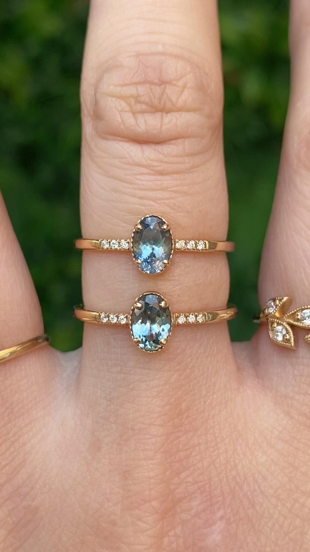 グレースリング - 0.6ctブルーモンタナサファイア(種類の一つ)