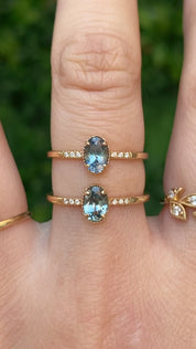 グレースリング - 0.6ctブルーモンタナサファイア(種類の一つ)