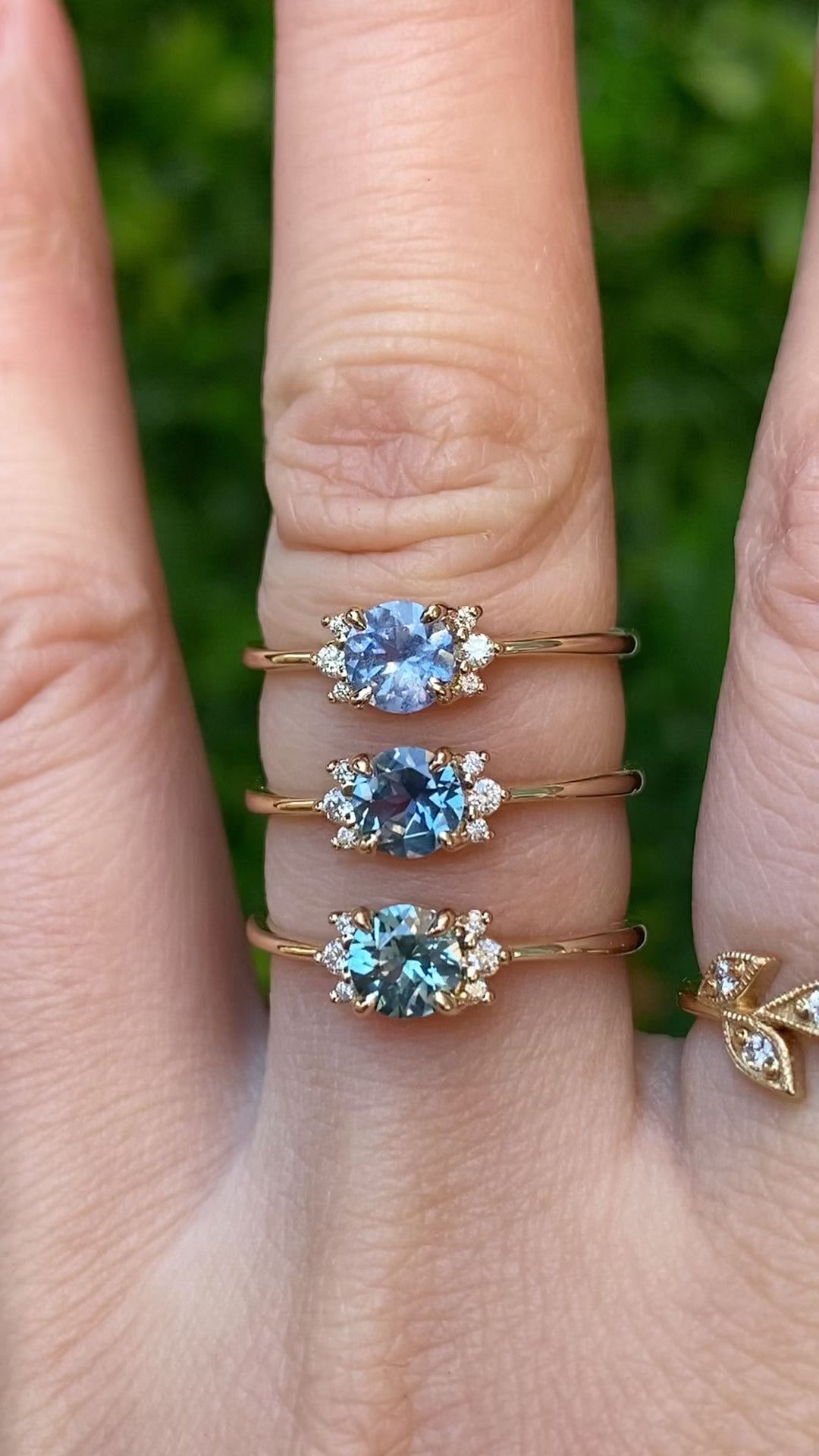 Lena Ring Unheated Umba Sapphire, 14K Yellow Gold (One of a kind)