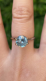 2.6ct Round Cut Light Blue Unheated Madagascar Sapphire SR221