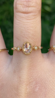 Stella Ring, 0.30ct Oval Rose Cut Diamond