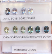 0.78ct Oval Cut Light Green Madagascar Sapphire SO484