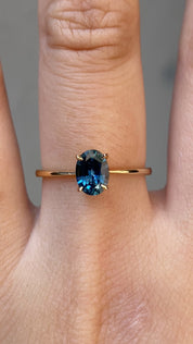 Nina Ring - 0.93ct Blue Montana Sapphire Ring (One of a kind)