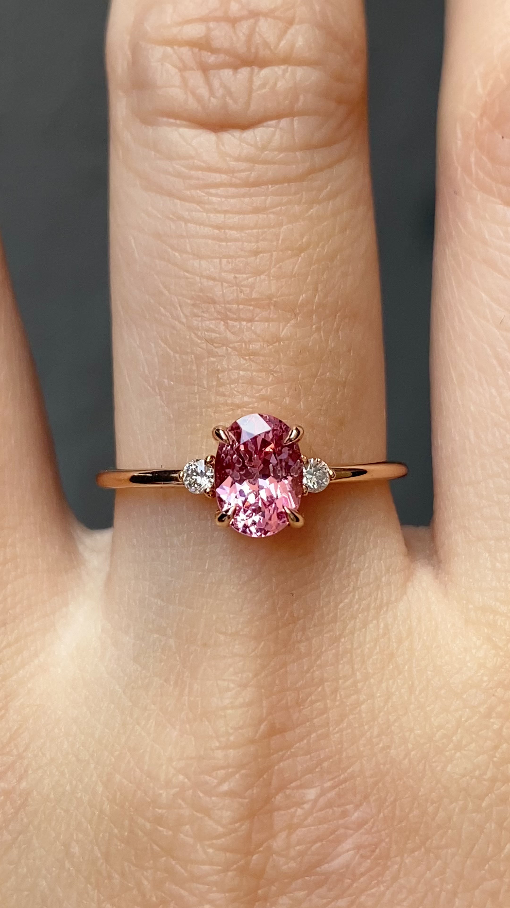 【即日配送】エミリーリング・0.98ct・ピンクスピネル・K14RG