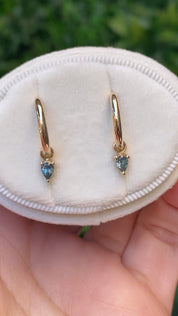 Montana Sapphire Hoop Earrings