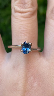 1.04ct Oval Cut Teal Blue Montana Sapphire SO700