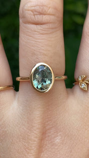 Riley Ring, 1.88ct Green Madagascar Sapphire