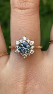 Amara Ring, 1.31ct Blue Montana Sapphire