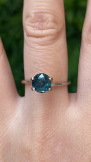 1.87ct Round Cut Teal Blue Montana Sapphire Sapphire SR471