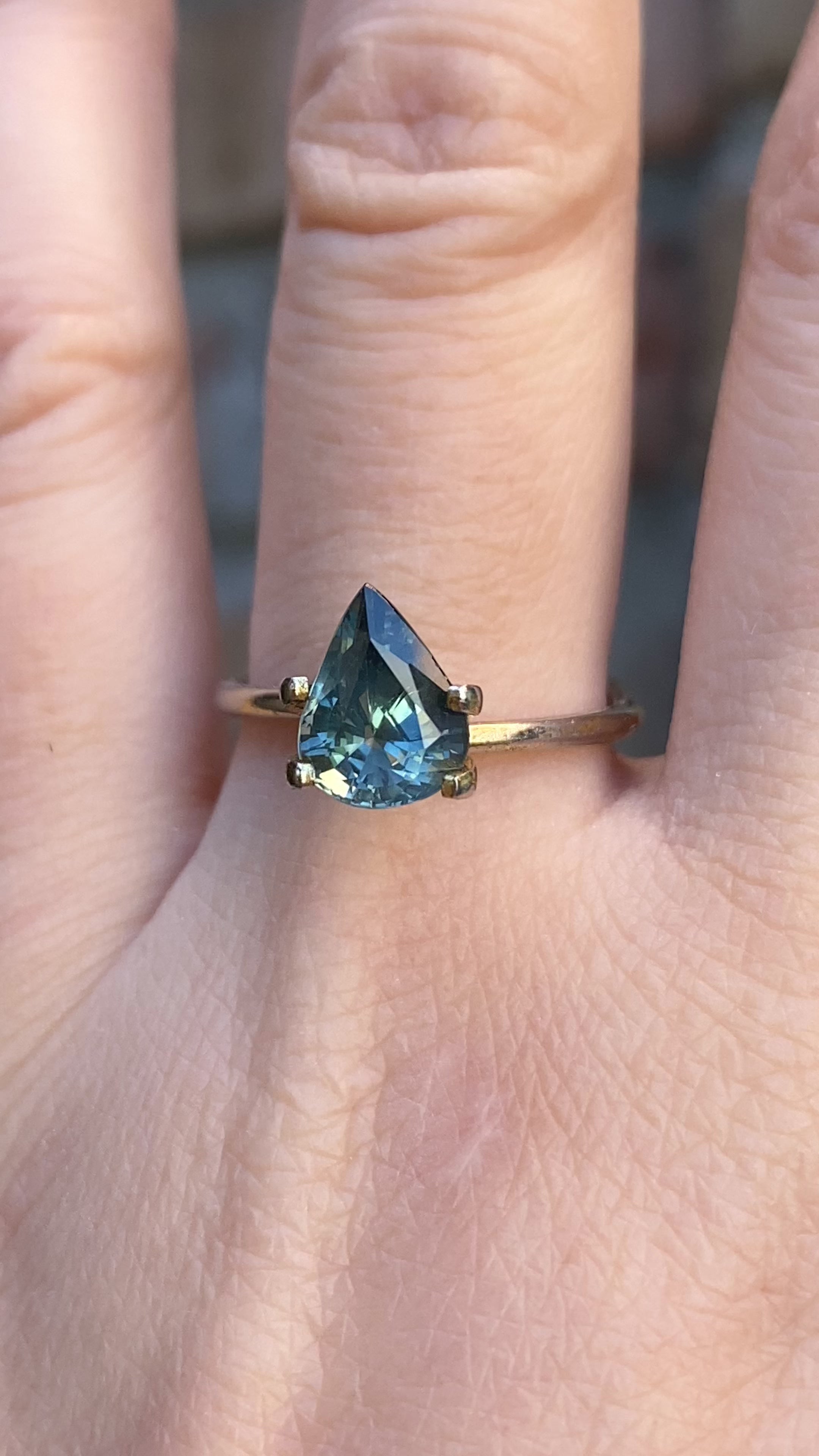 2.09ct Pear Cut Blue Madagascar Sapphire SF365