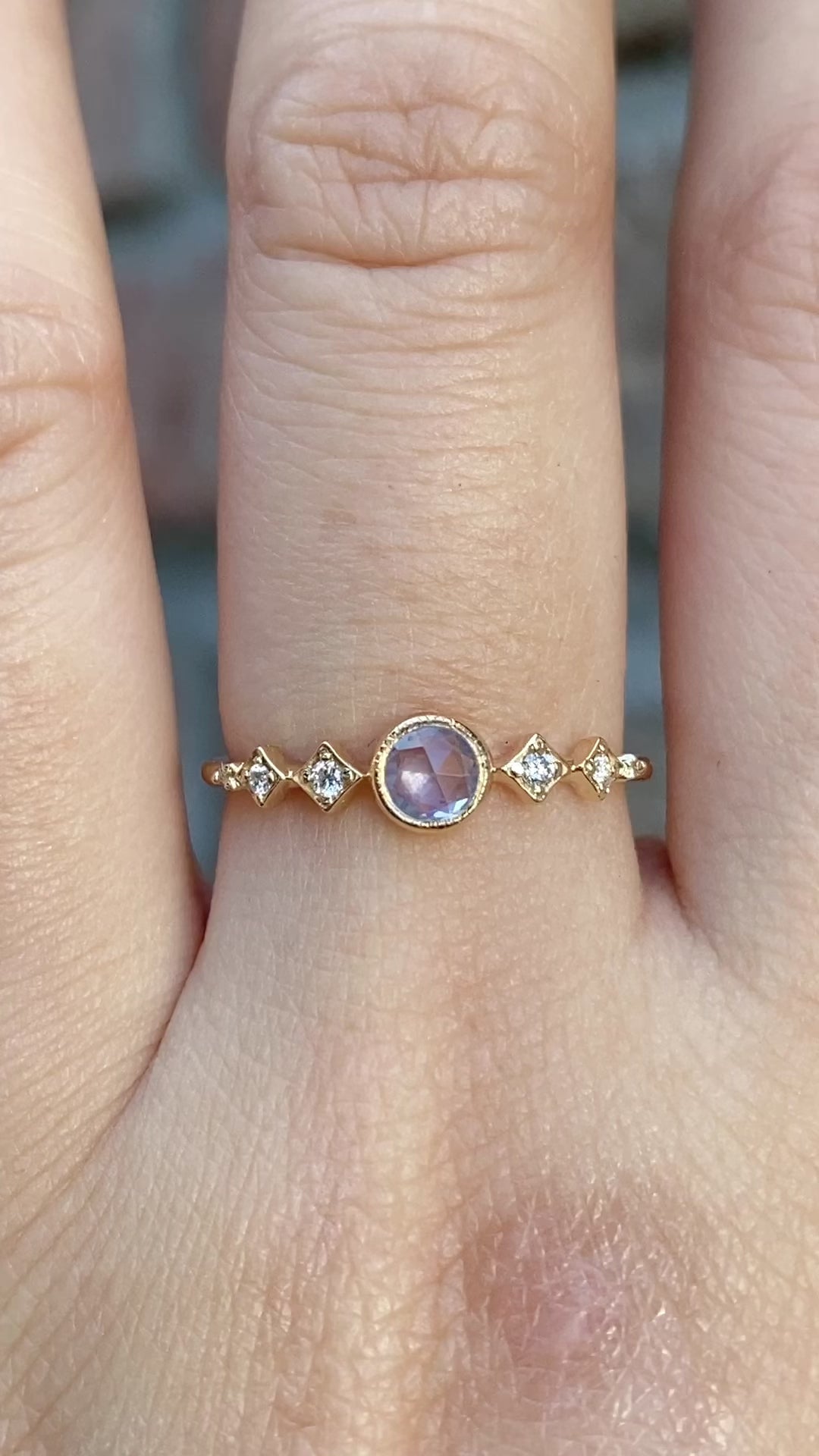 Celeste Ring, 0.25ct Unheated Sapphire