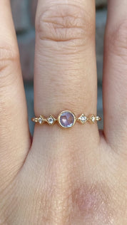 Celeste Ring, 0.25ct Unheated Sapphire