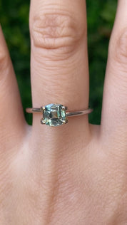 1.56ct Cushion Cut Green Montana Sapphire Sapphire SF561
