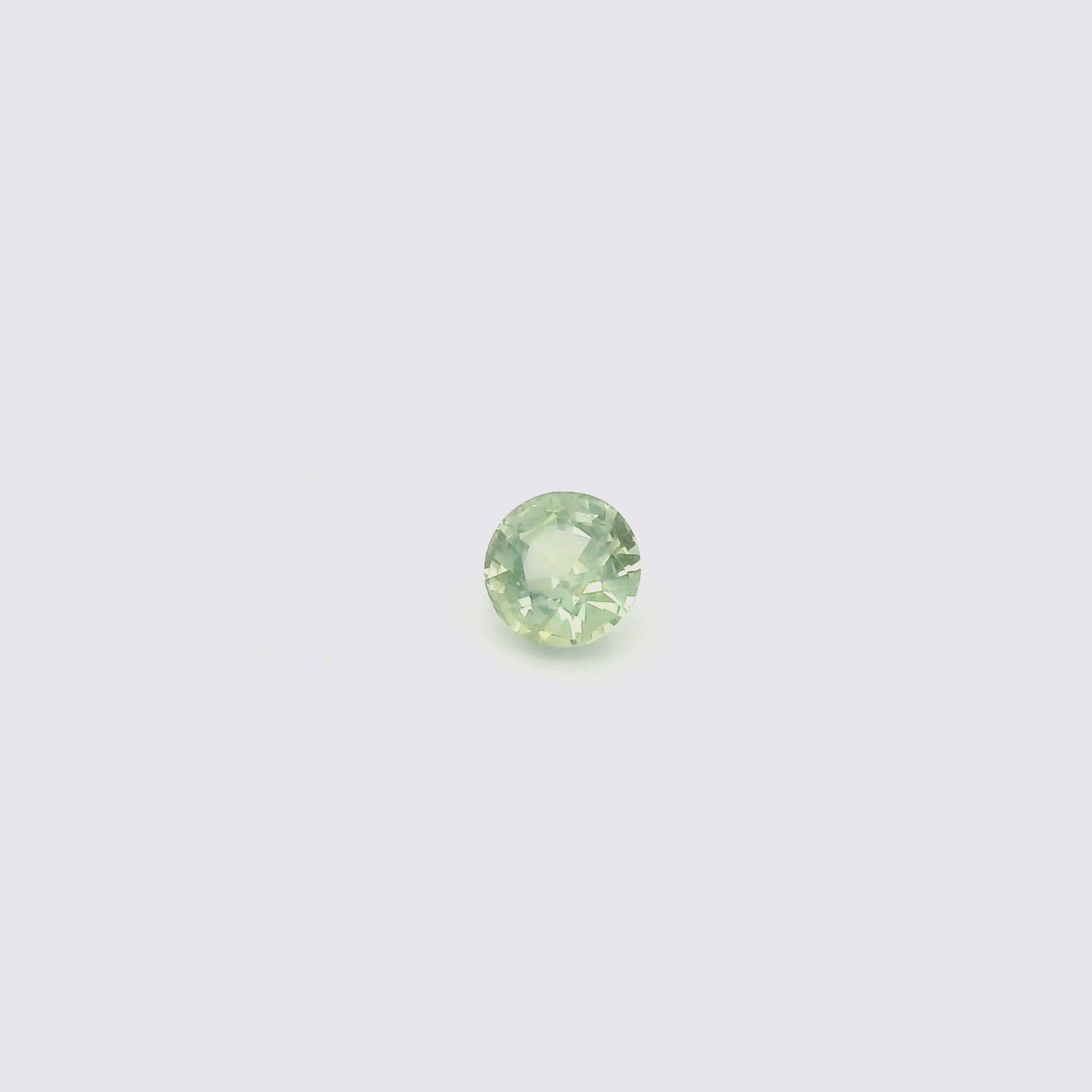 1.53ct Round Cut Light Green Montana Sapphire SR419