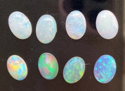 Calibrated White and Rainbow Opal (7x5mm)