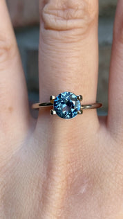 1.36ct Round Cut Teal Blue Montana Sapphire SR288