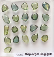 0.60ct Organic Shape Green Sapphire CS222