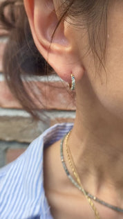 Montana Sapphire Huggie Earrings, 12.5mm