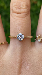 【一点物】オードリーリング ・0.70ct・モンタナ産ライトブルーサファイア・K14YG