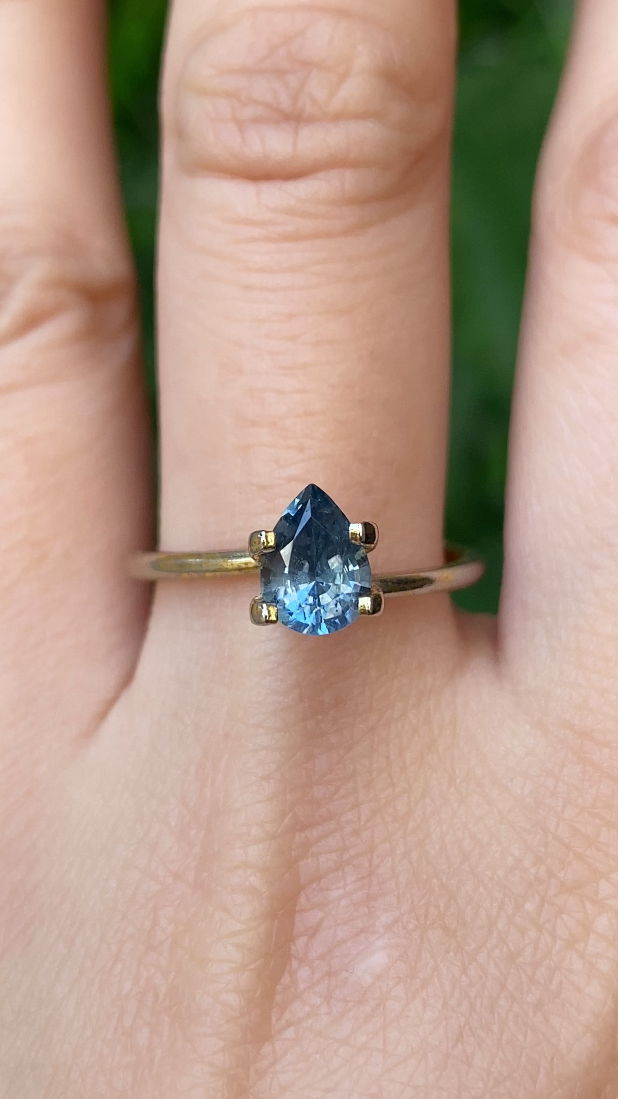 1.14ct Pear Cut Blue Montana Sapphire SF160