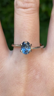 1.35ct Oval Cut Blue Montana Sapphire SO690