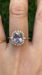 Brianna Ring, 2.92ct Lavender Blue Ceylon Sapphire