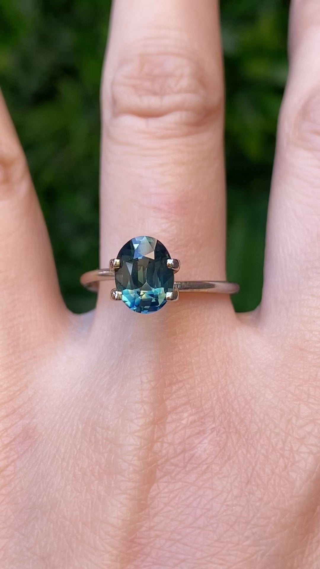 2.02ct Oval Cut Blue Green Madagascar Sapphire SO606